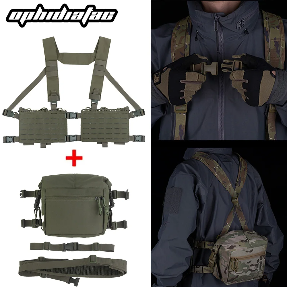 OPHIDIANTAC Chaleco táctico MOLLE expandible con paneles elásticos