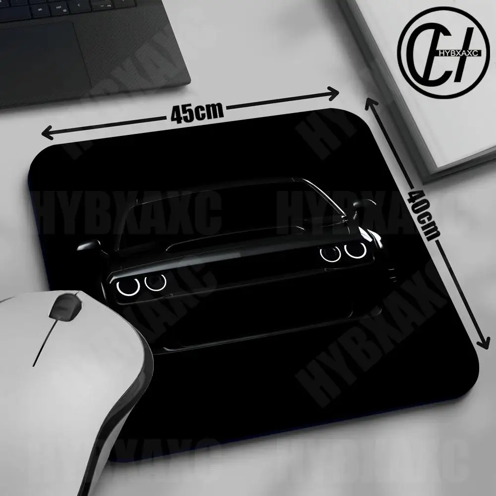 1pc Super black Car Mouse Pad Large Square Computer Office Game Table Mats 45X40 Rubber Anti-slip Mousepads Small Decor Desk Mat
