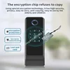 야외 방수 아파트 지문 잠금 장치 APP Tuya/TTlock 스마트 홈 도난 방지 도어 잠금 장치 암호 IC 카드 원격 잠금 해제 4