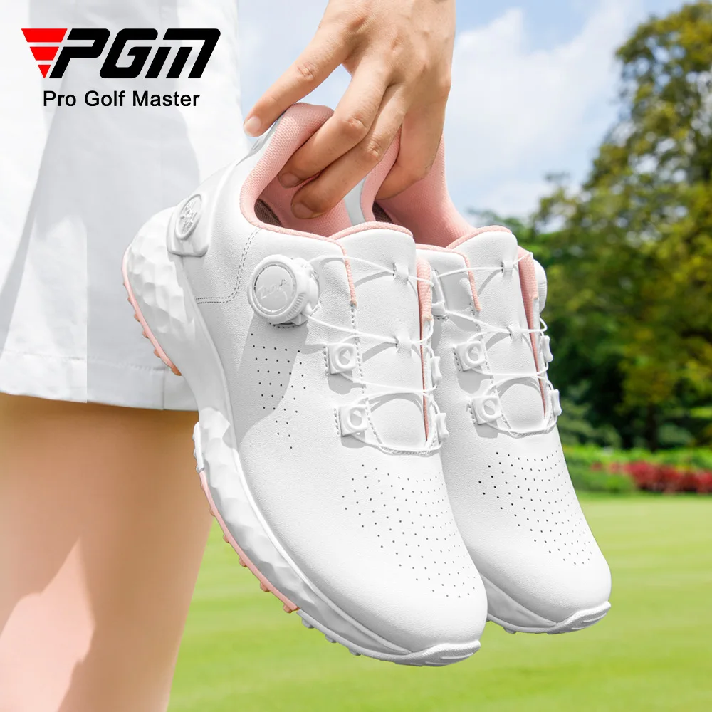 

PGM Women's Golf Shoes Breathable Women's Shoe Knob Laces Anti-slip Increase Microfiber leather Sneakers XZ424