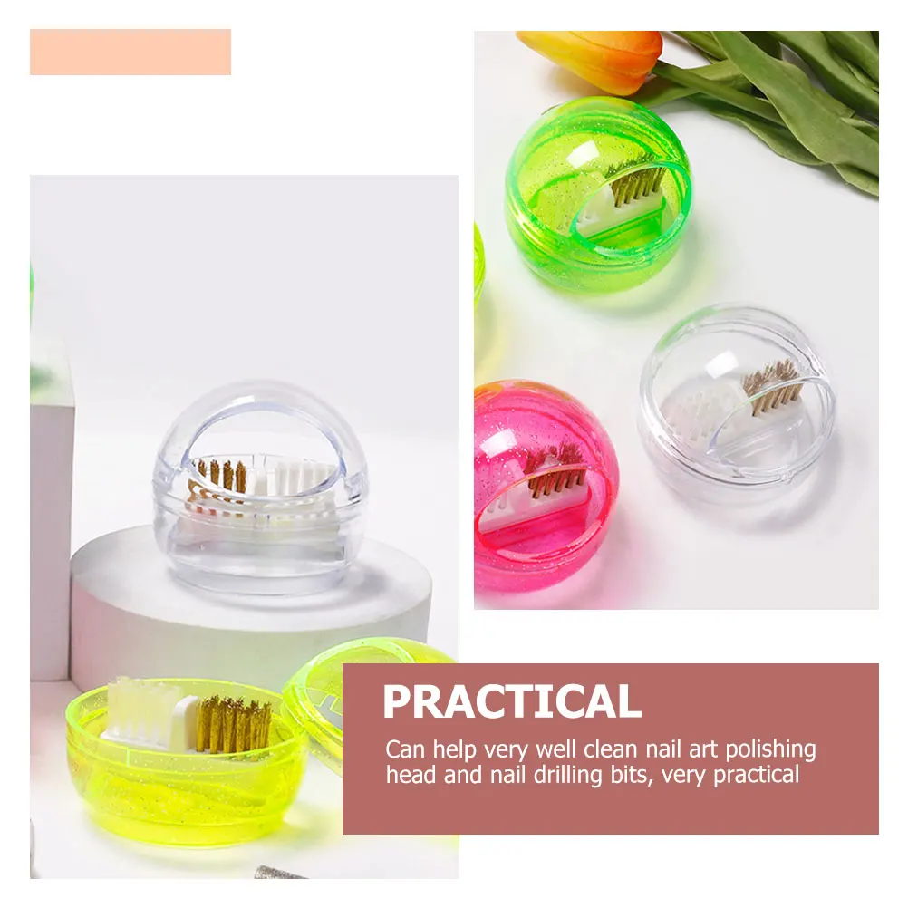 

1Set Nail Drill Bits Brush Box Detachable Nail Tool Cleaner Manicure Drill Bit Cleaning Tool for Professional Home Use