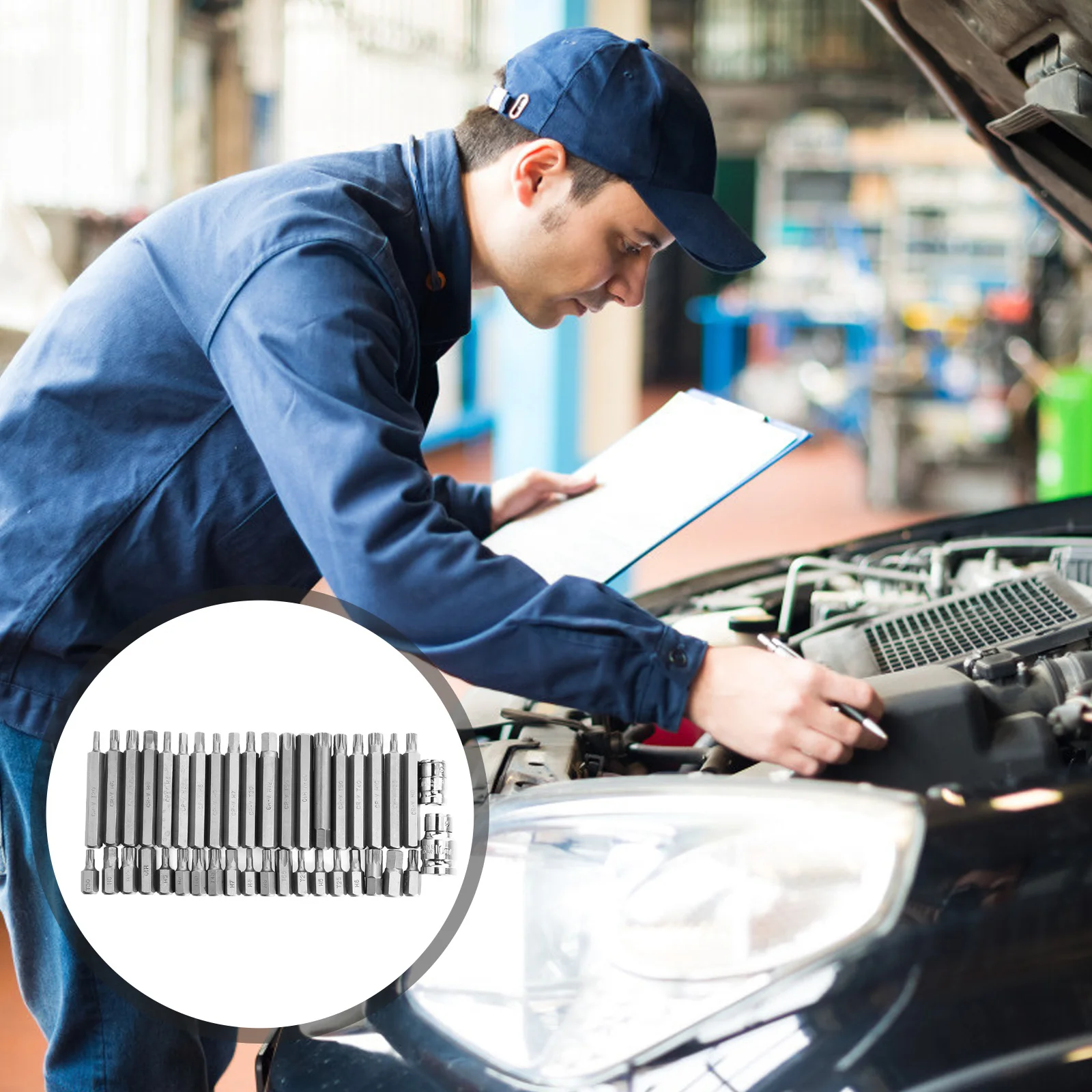 Set di prese esterne per riparazione da 40 pezzi Design ergonomico Facile da usare conveniente Materiale durevole Set di prese per punte per uso prolungato