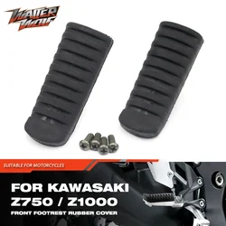 Front Footrest Rubber Cover For KAWASAKI Z750 Z1000 Z1000SX KLE 650 1000 VERSYS ZZR 600 1200 Motorcycle Accessories Foot Pegs