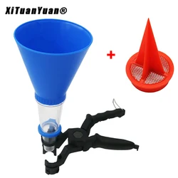 Universal Engine Oil Filling Funnel Set Plastic Adjustable Gasoline Adapters Change Equipment Car Refueling Accessories Tool Kit