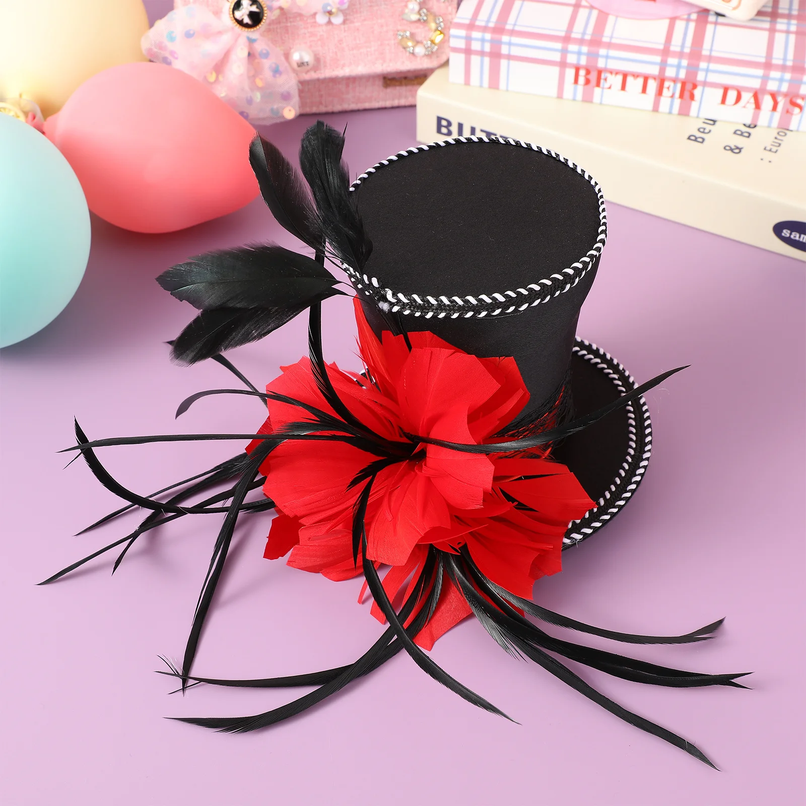

Mini Top Hat Headband Classic Lightweight Design Comfortable Party Hairband Halloween Headdress Hairband Top Hat Headband