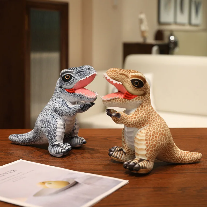 

Cute Simulation Triangle Dinosaur Doll Plush Toy Tyrannosaurus Rex Doll Boy Birthday Gift Game Prop