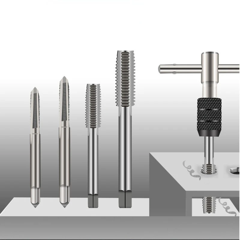 Alloy Wire Taper Die Winch Tap Die Set Alloy Steel Hardware Tool Hand Tap Wrench Die Wrench Metric Wire Tap Combination 6-110Set