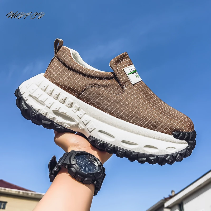Chunky Sneakers Mens Designer Tire Sole Sport Shoes Fashion Casual Leather Fabric Breathable Height Increased Platform Gym Shoes