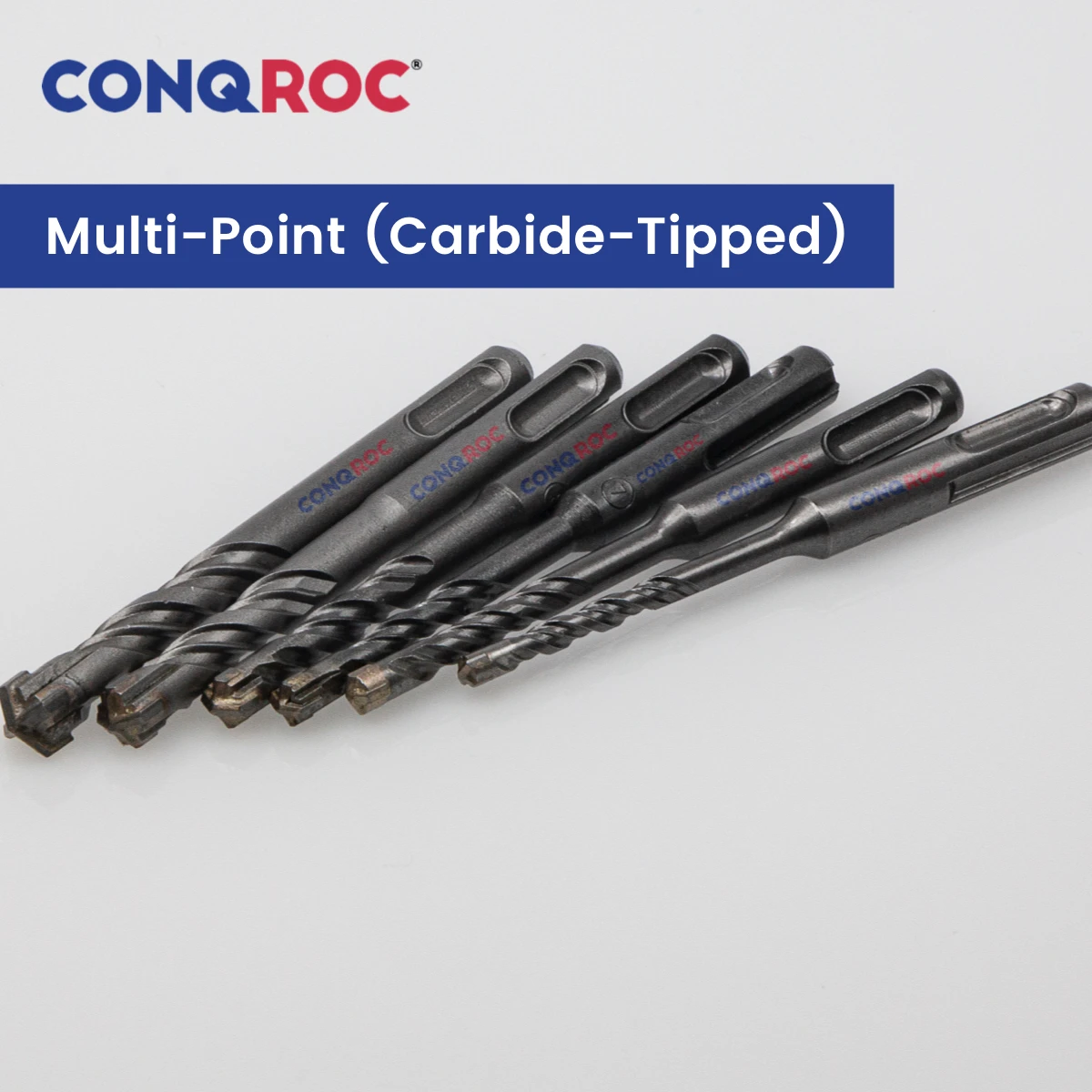 Masonry Drill Bits Set SDS Plus Shank Carbide-Cross-Tip Length-110mm 6-Size Diameter-5&6&7&8&10&12mm for Electric Hammer