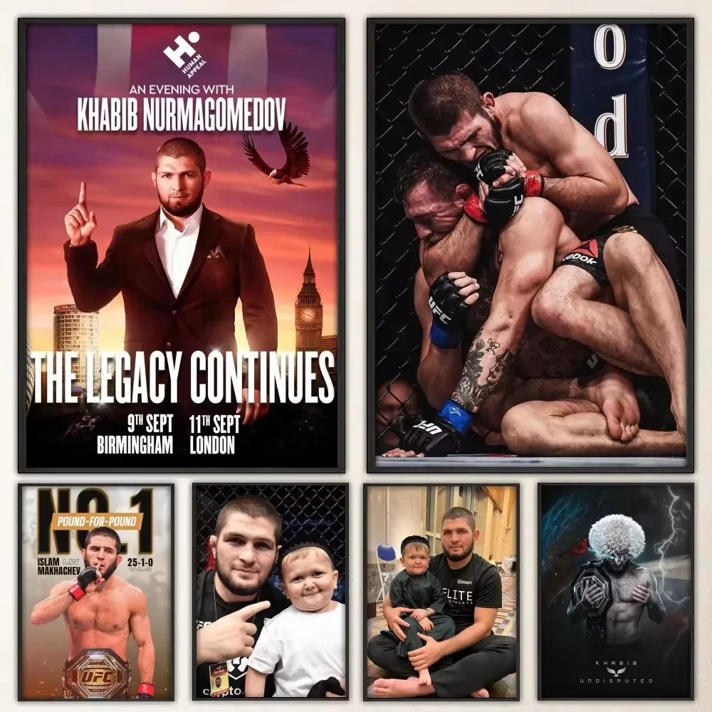 Póster K-Khabib Cool N-Nurmagomedov, impresiones Vintage, arte, pintura para el hogar, baño, cocina, Bar, accesorios