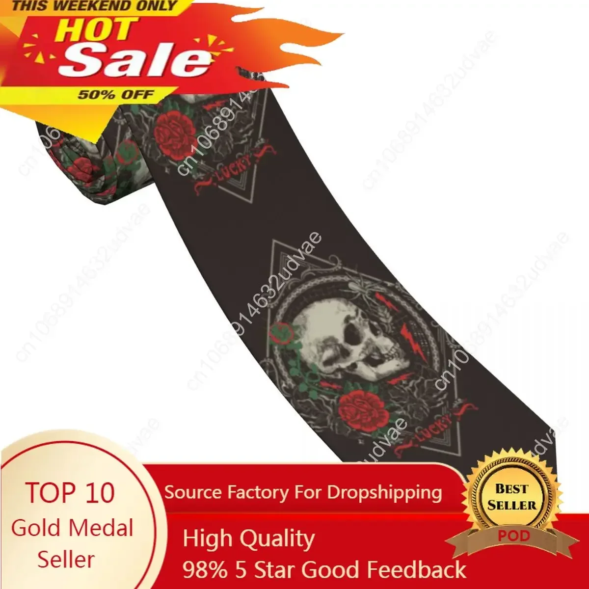 Mens Tie Slim Skinny Gothic Skull And Roses Necktie Fashion Necktie Free Style Men Tie Party Wedding