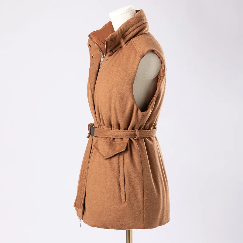 K1782W جودة عالية الأبيض بطة أسفل سترة مقنعين أسفل سترة للنساء سترة مبطنة دافئة