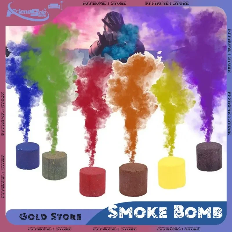 

5pcs Colored Smoke Bombs Magic Smokes Stage Effect Show Wedding Fog Props Atmosphere Party Decor Photography Aid Smokes Cake