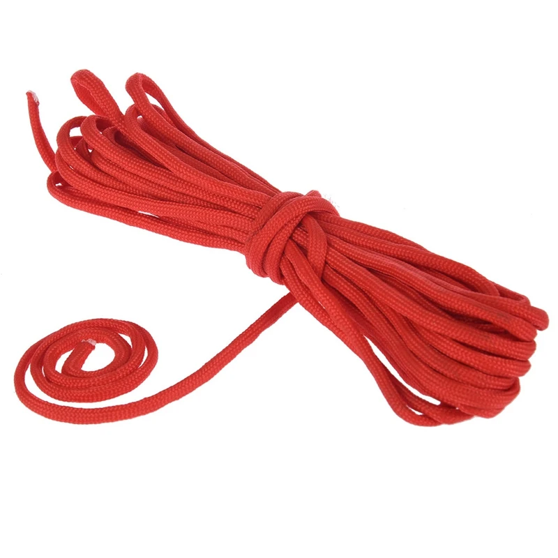 2X Paracord 550 Parachute Rope 7 Core Strand For Climbing Camping Buckle Rope Red 25FT