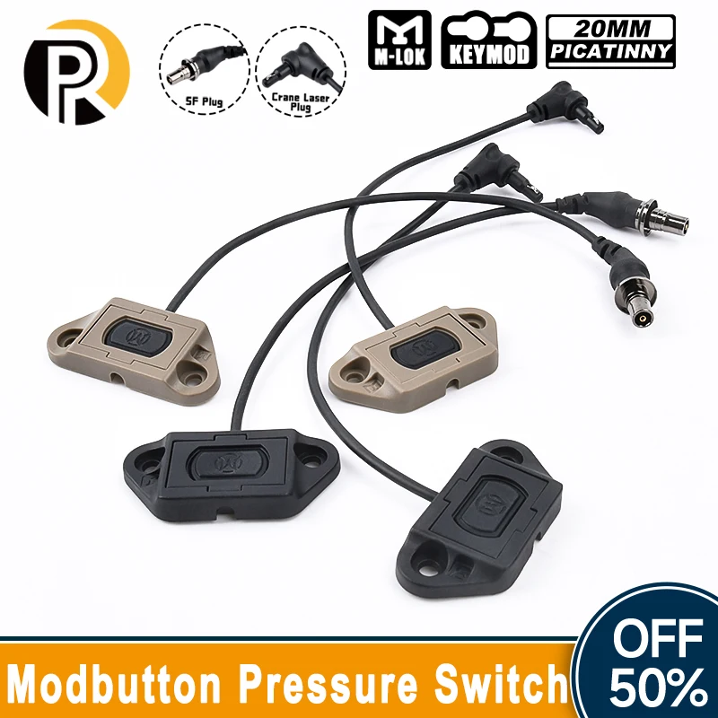 Modbutton Remote Pressure Switch SF Plug Mount Rail Adapter Crane Plug Laser Switch for Tactical Weapon Flashlight and Laser