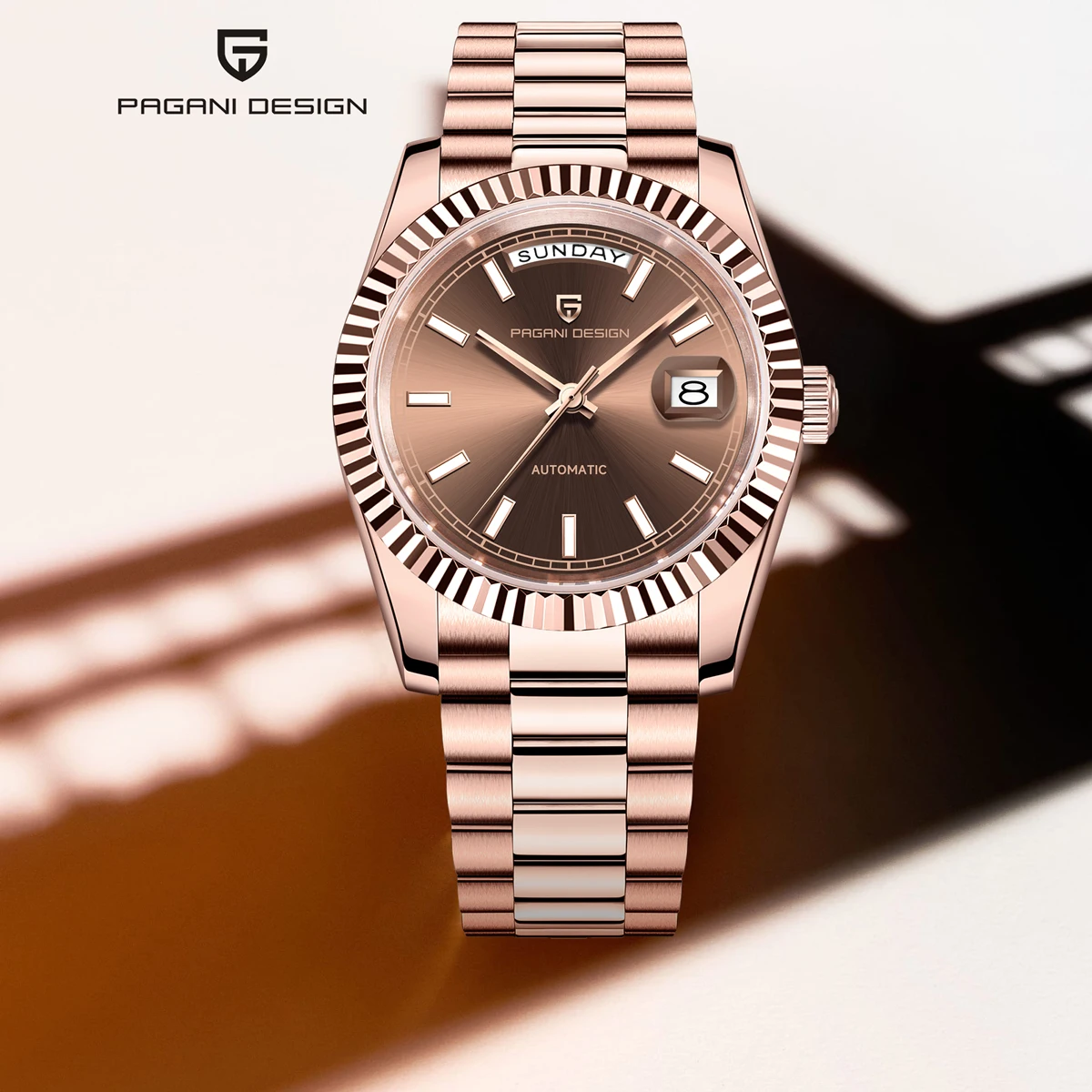 

PAGANI DESIGN 2025 New DD36 Luxury Rose Gold AR Sapphire glass Automatic Watch For Men Date Week Mechanical Wrist watches Men