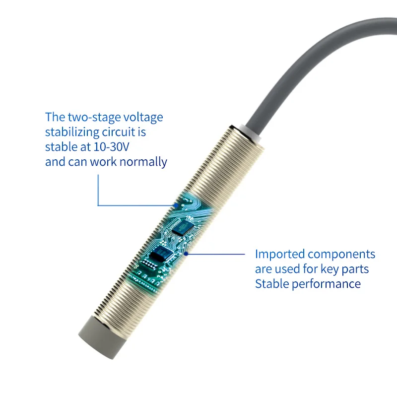 FUWEI FSY0801-N-S IP67 Detection Distance 1.5mm Round Waterproof Proximity Sensor