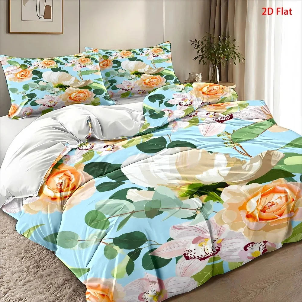 Peony Flower Series Duvet Cover Set Multi Size Quilt Cover Queen Size Bedroom Bedding Decoration Machine Washable Adult Boy Girl Bedroom Decor