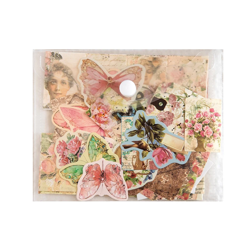 Pocket Age Series Retro Paper Memo Sub, Creative Decoration, DIY, 8PCs