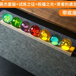 Zeldas 3D Crystal Ball Lamp With Hero Skill 5cm Tears Kingdoms Link Figure Room Night Light Statue Fans Birthday Gift Home Decor