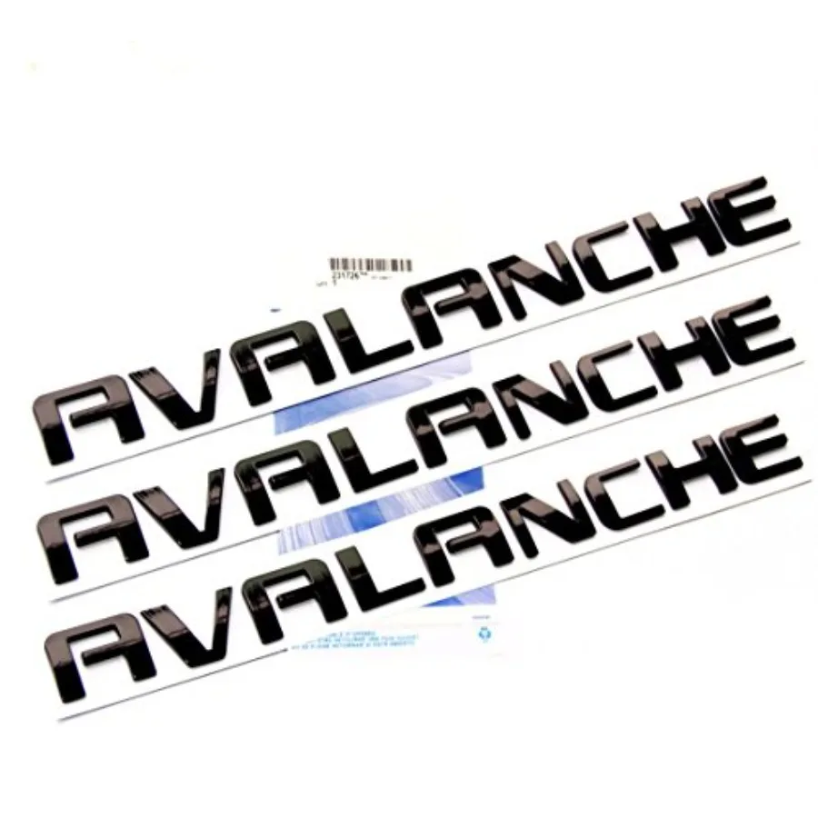 

3Pack OEM Avalanche Nameplate Emblems Letters 3D Badge Compatible with Avalanche Glossy