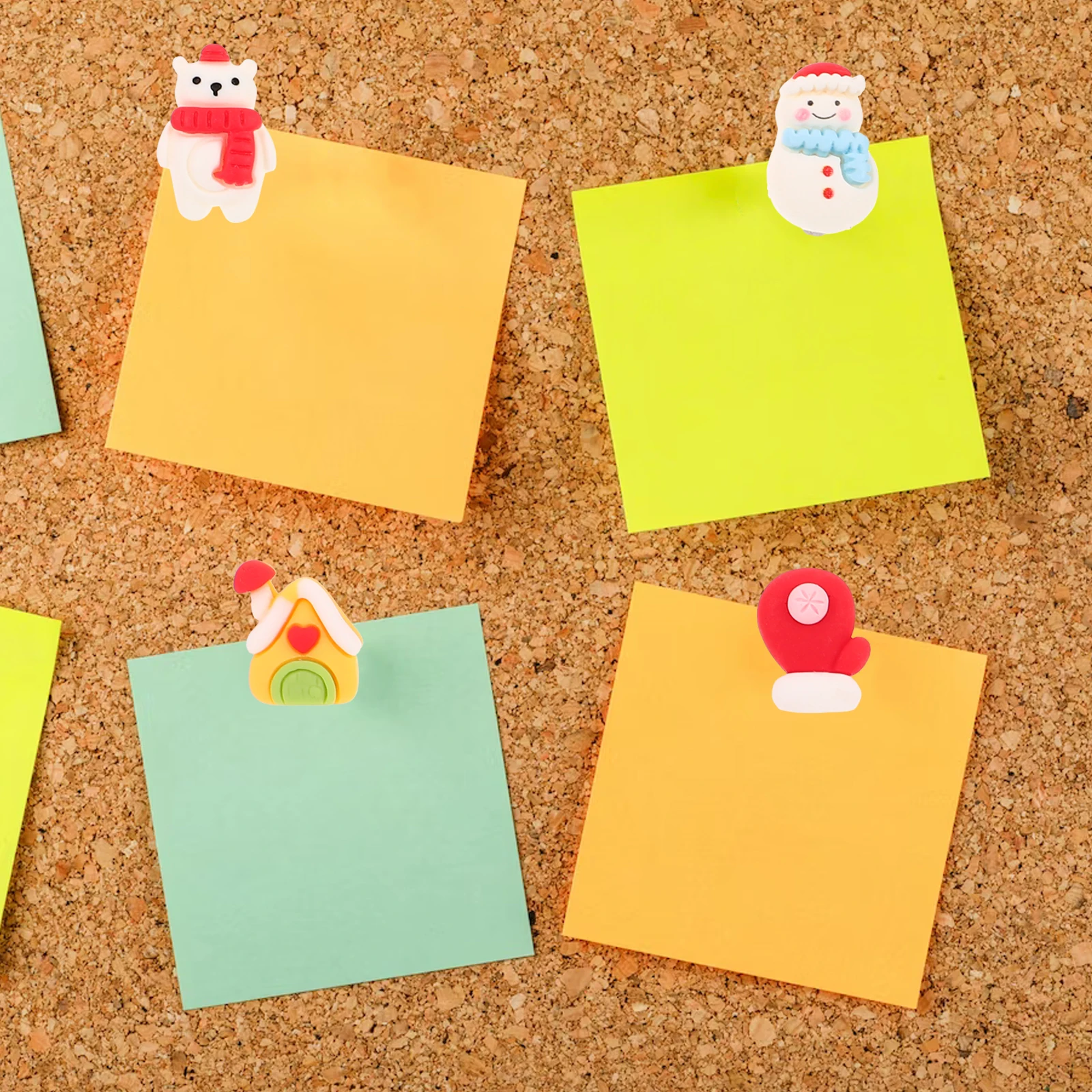 

80Pcs Festive Christmas Pushpins Resin Craft Thumb Tacks with Elegant Design for Photo Display Bulletin Board School Office