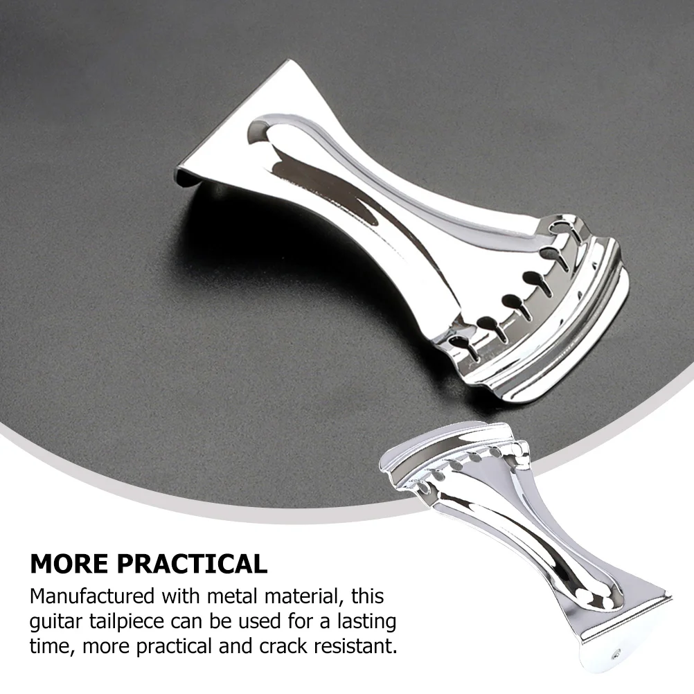 

Metal Guitar Tailpiece 6 String Bridge for Acoustic Resonator Electric Guitar Replacement Parts Sustain Tone Volume Enhanced