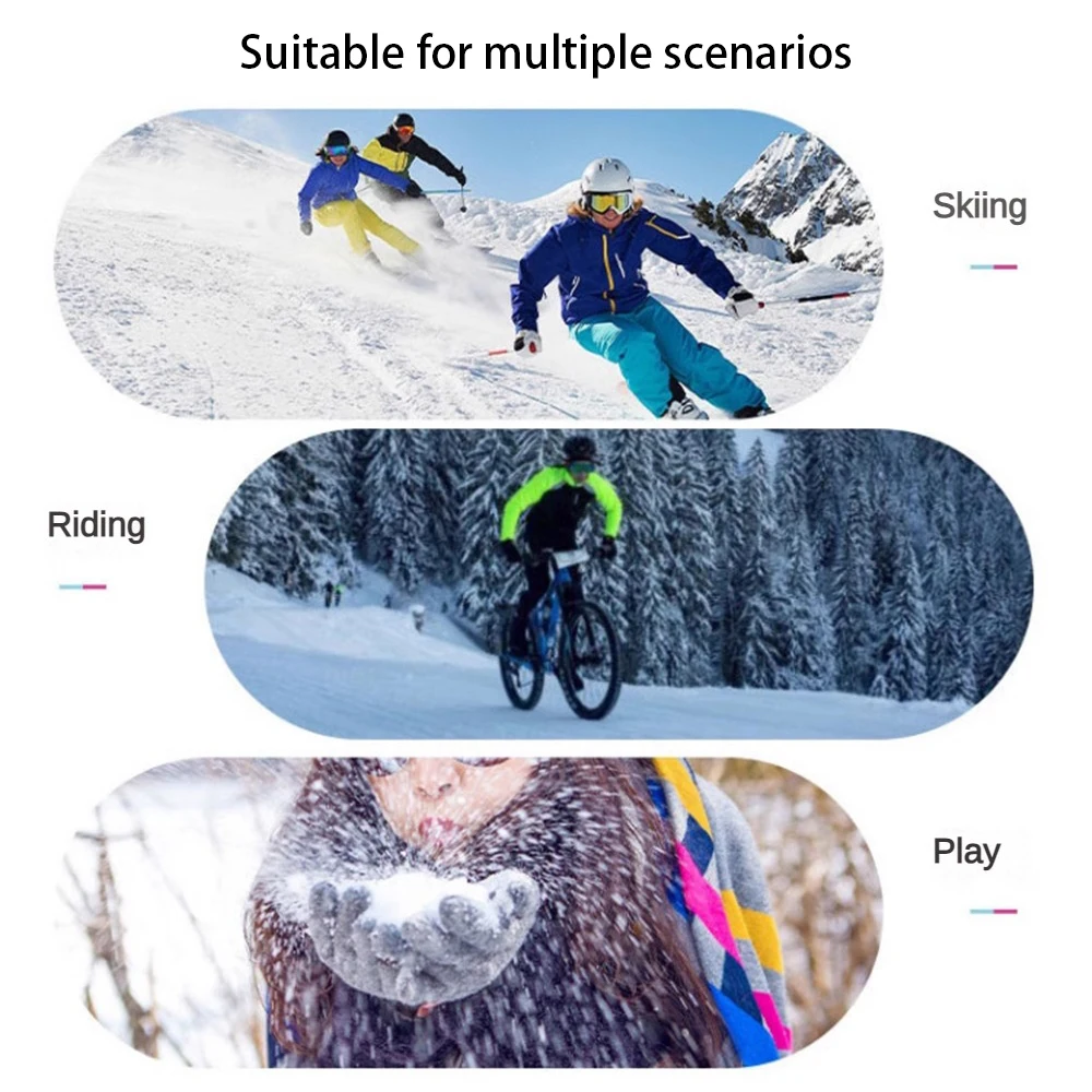 방한 장갑 단색 두껍고 따뜻한 귀여운 디자인, 부드럽고 편안함, 따뜻하고 내구성, 겨울 패션 스키 장갑, 1 개, 2 개