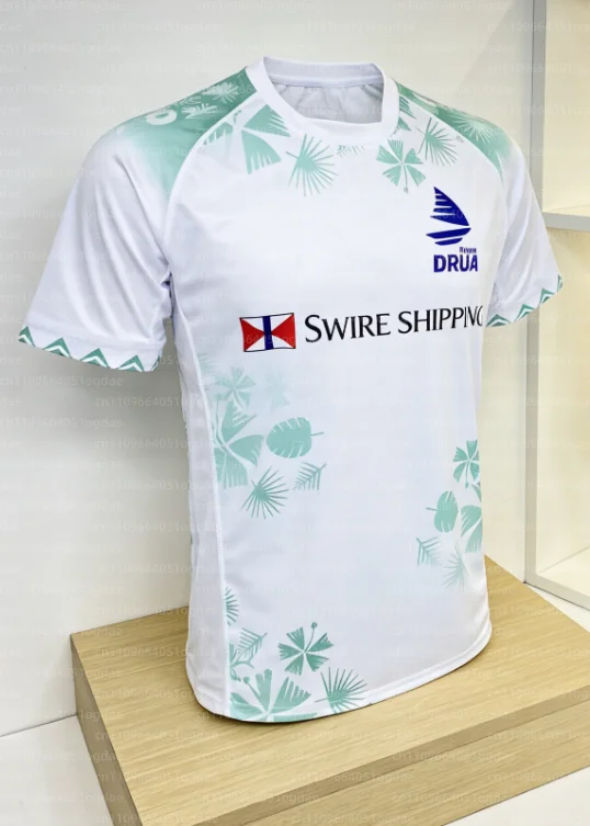 Camiseta de Rugby Fiji Drua 2026 para Hombre, Uniforme de Entrenamiento para Adultos, Camiseta Deportiva de Manga Corta con Cuello Redondo de Secado Rápido