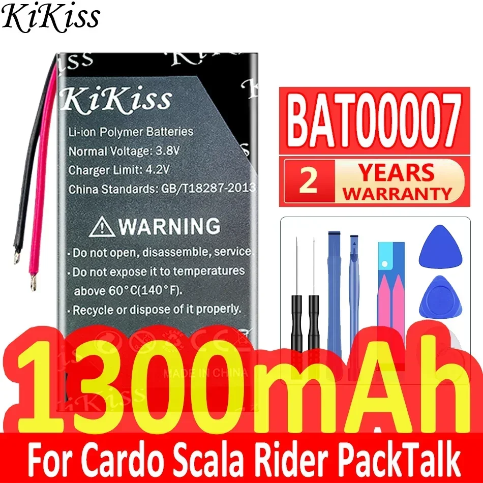 KiKiss Battery 1300mAh BAT00007 For Cardo Scala Rider PackTalk Digital