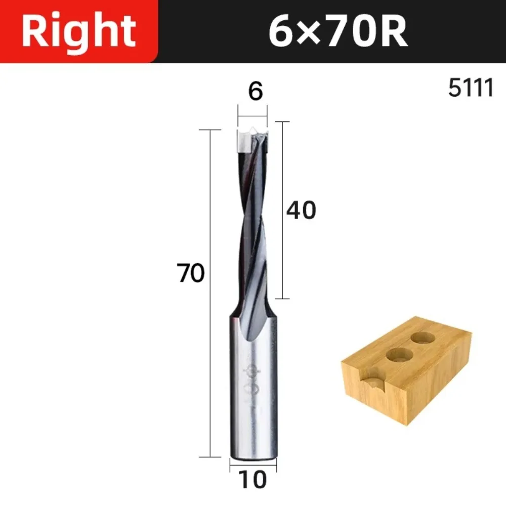 

New 2 Flute Drill Bits 10mm Shank Left/Right Row Drill Carbide Hole Opener Wood Alloy