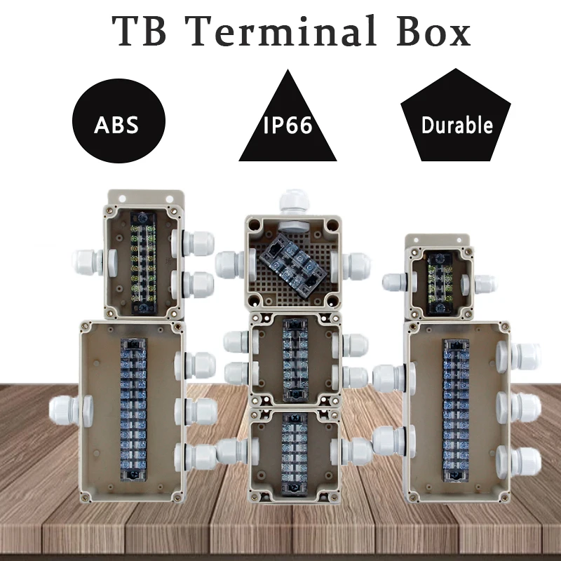 

ABS Plastic Electric Cable Branch Box Outdoor Distribution Enclosure Case Waterproof TB Terminal Junction Box