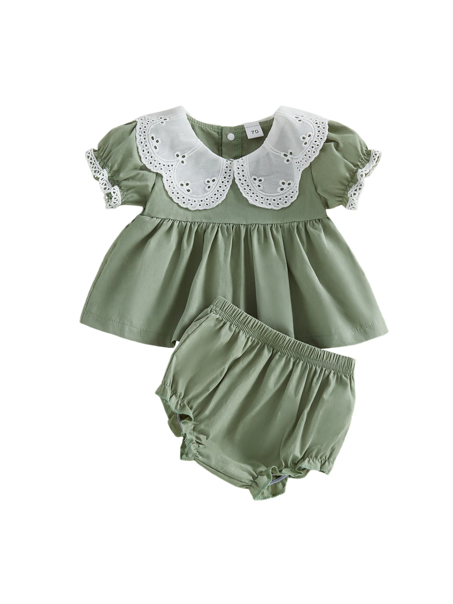 

Комплект из блузки с цветочным принтом и рюшами на рукавах и джинсовых шорт с бантом для маленьких девочек — летний наряд для маленьких девочек