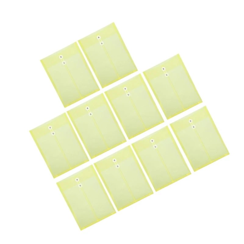 10Pcs Legal Size Envelopes with String Closure Water Resistant Expandable Folder