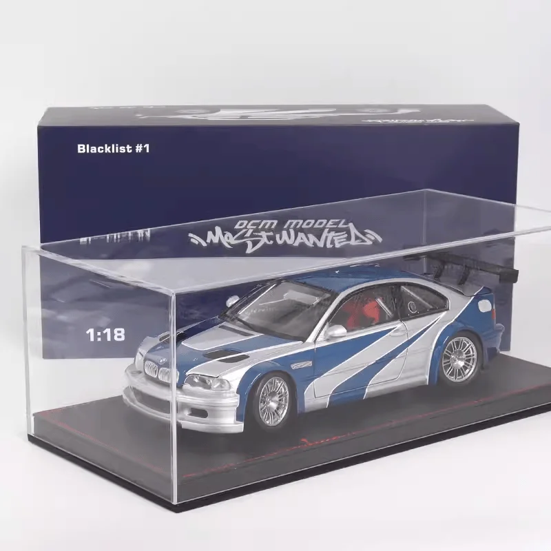 1:18 متوفر في المخزون M3 GTR E46 نموذج سيارة محاكاة مصغر مصنوع من خليط معدني، تمثال للكبار، لعبة للأولاد، هدية عيد ميلاد للأطفال