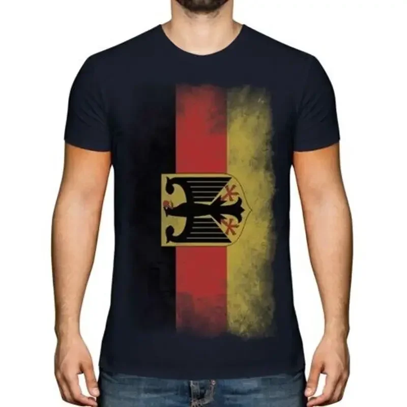 Deutschland Verblasste Staatsflagge Herren T-Shirt Fußball Deutsch Hemd