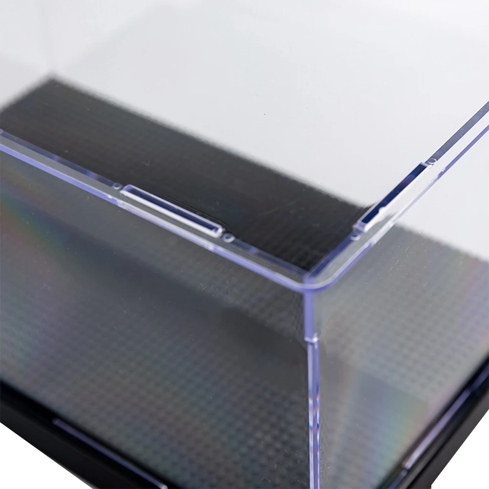 A76I-Double-Layer Diamond Micro-Particle Bottom Display Box Building Block High Transparent Dust-Proof Box Storage Box