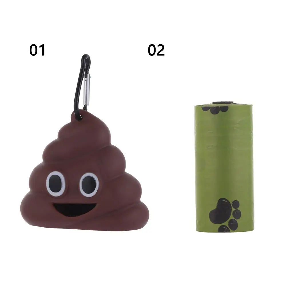 Carrier Holder Poop Pouch Fecal Shape Portable Garbage Bags Cat Trash Carrier Pet Waste Bag Dispenser Dog Dispenser Poop Bag