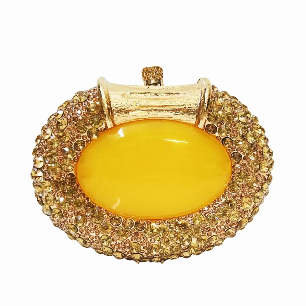 XIYUAN Oval Crystals Evening Bags Women Boutique Pink/Green/Yellow Diamonds Clutch Purses And Handbags Bridal Wedding Party Bag