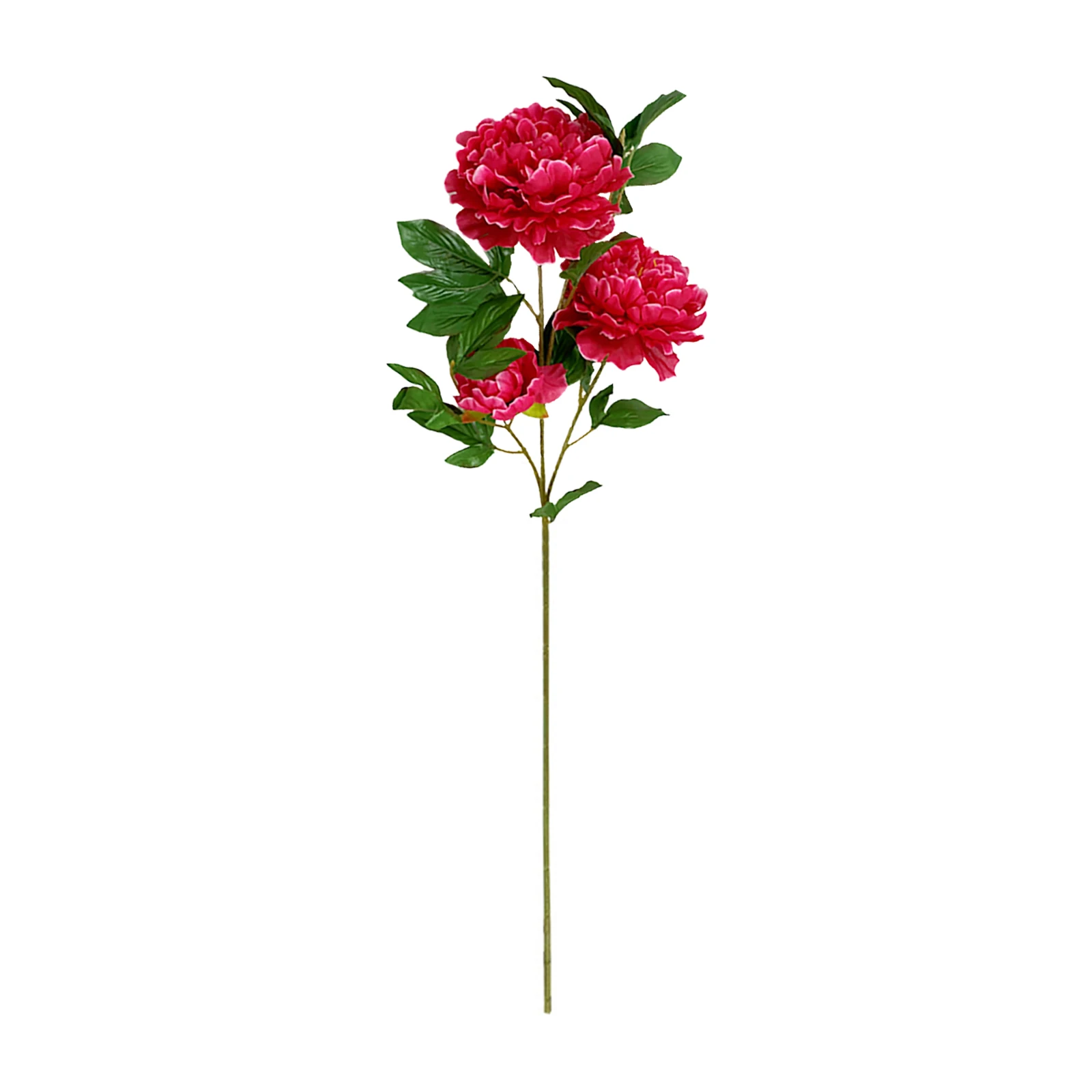 106cm Artificial Peony Flower Branch Simulation Flowers Leaf Cuttings Branch Desktop Plant Ornaments Wedding Party Home Decor