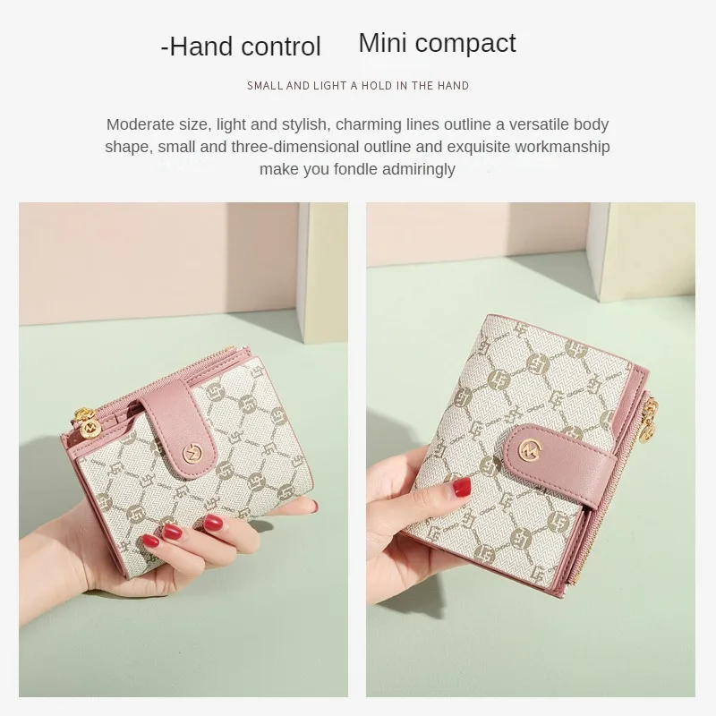 Portafoglio da donna da GOLF Fashion Short Style Change Bag Multi Card Card Card Bag Vintage Old Flower Ins Style da donna