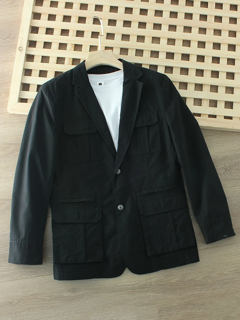 

Waed Linen Hunting Jaet Men's Heavyweight Multi-ket Casual Cotton Workwear Winter Coat Full Cotton Utili Outerwear