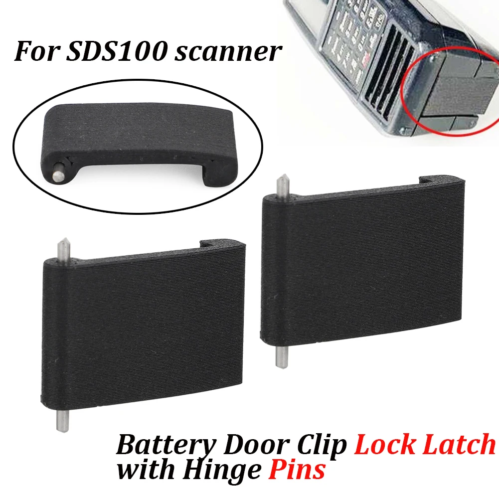 For SDS100 Scanner Battery Door Clip Lock Latch w/ Hinge Pins Rebuild Kit 2X