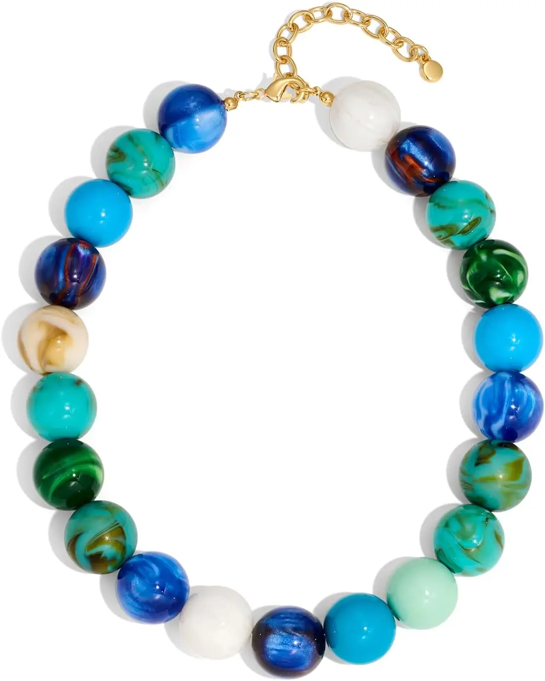 

Colorful Chunky Bead Necklace for Women Boho Statement Choker Summer Beach Jewelry Birthday Gift