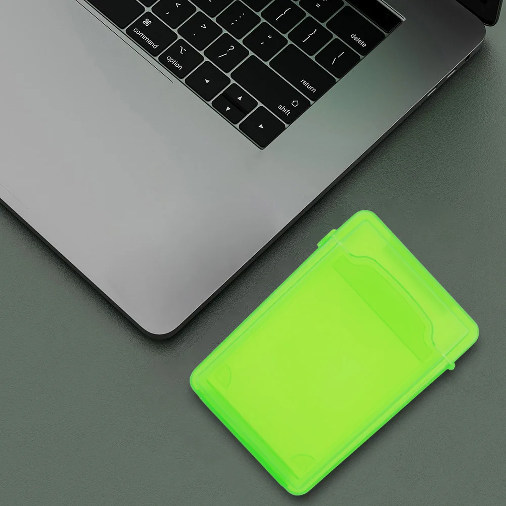 3.5 Polegada ide sata hdd disco rígido caixa de armazenamento caso capa à prova de poeira plástico disco rígido externo caixa de armazenamento multi cor