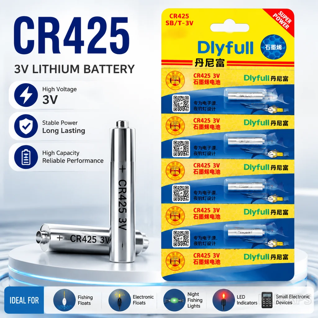 CR425 Fishing Float Battery for Electronic Night Fishing Floats Bobber Accessories Replacement Button Cell 5-50PCS