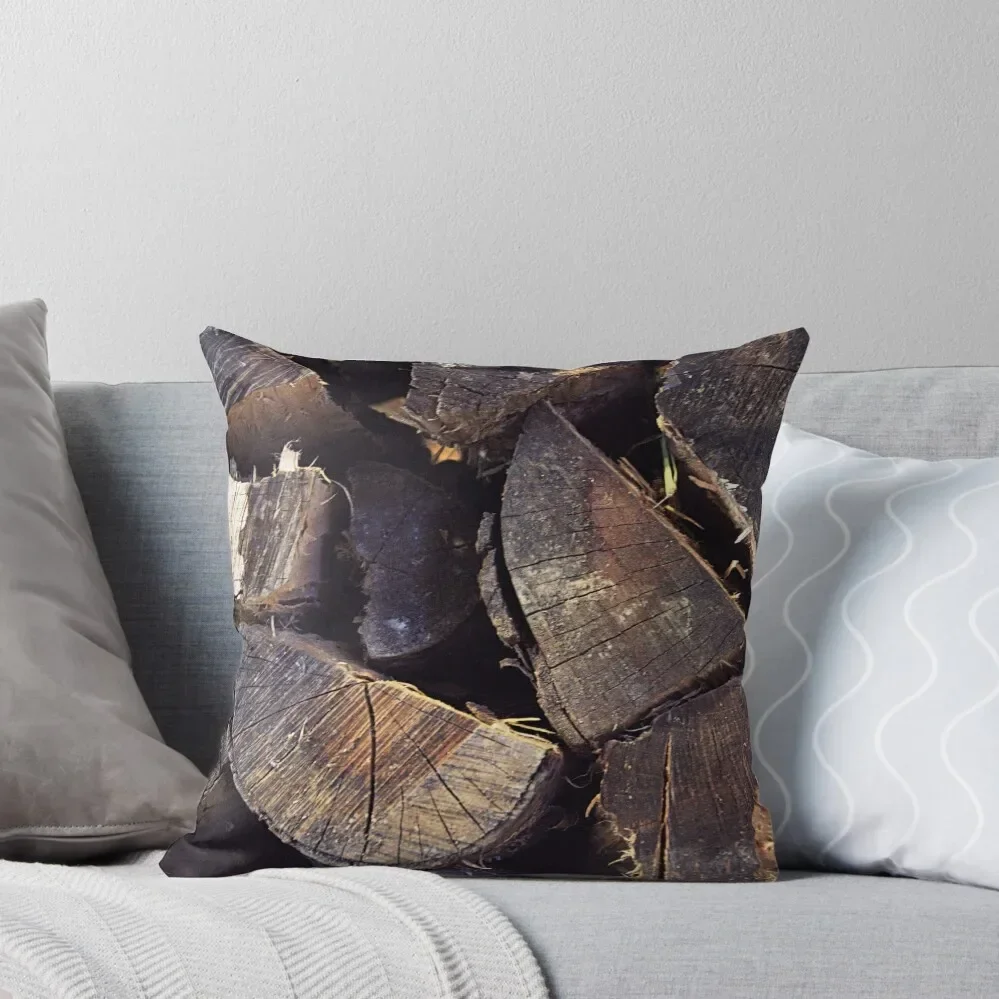 Firewood Texture Throw Pillow Christmas Covers Ornamental Pillow Pillow Decor Luxury Case