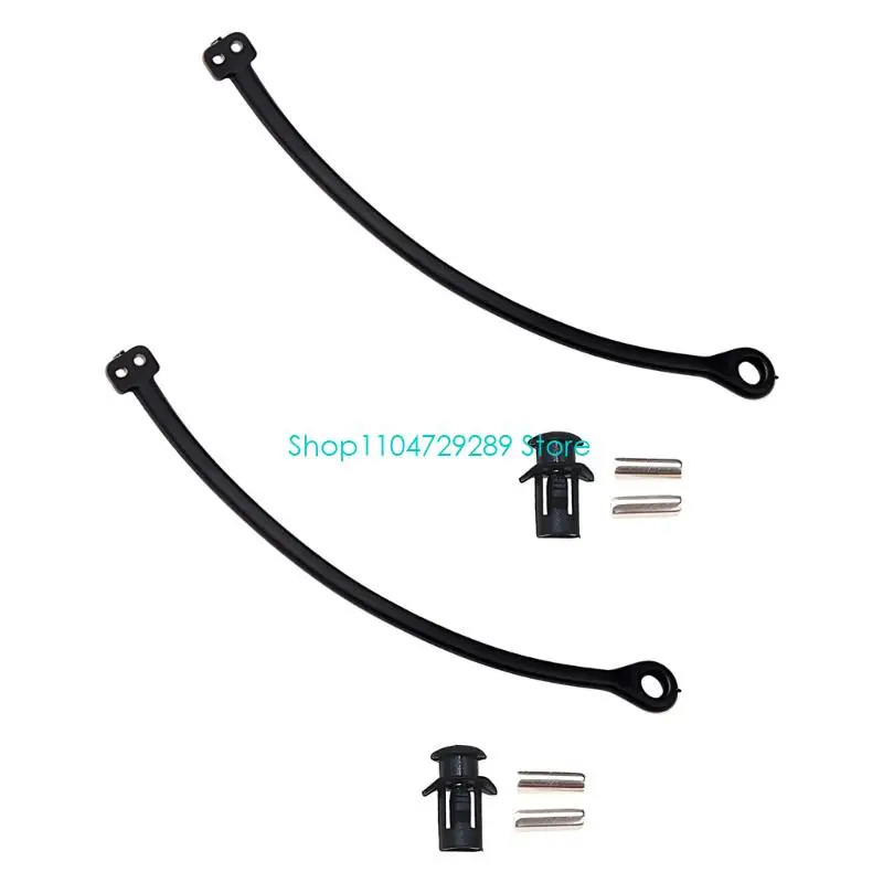 D8KE Door Cap Leash Replacement 2 Piece Black Plastic Cap Tether Set for Broken Cap Link Repair for Vehicle Care