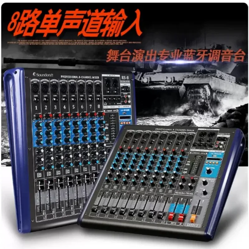 12-Channel/16-channel Digital Mixer, 48V Phantom Power Supply for Stage Performance KTV