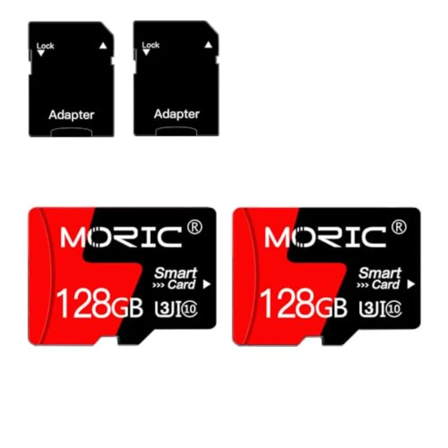 2 Pack 128GB Micro SD Card with Adapter High Speed Memory CardC10 A1 Memory TF Card for Camera/Dash Cam/Smartphone/Tablet/Drone